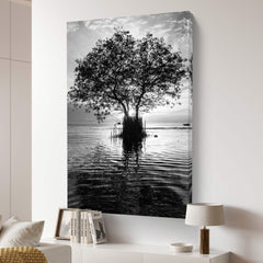 Silhouette eines Mangroven-Apfelbaums | Wandbild