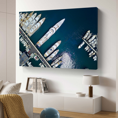 Monaco: Paradise of the Giants - Megayachts in Port Hercule | Mural