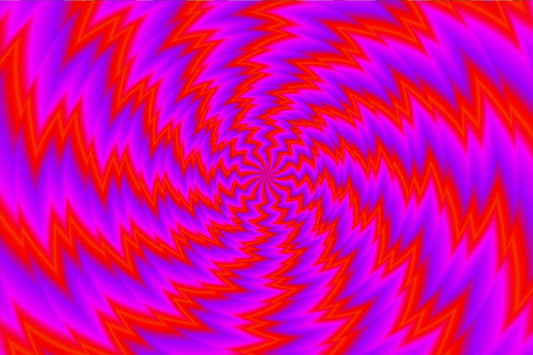 Rotation roter Spiralen. Drehen Sie sich die Illusion | Wandbild