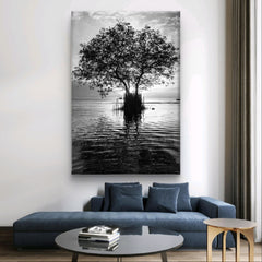 Silhouette eines Mangroven-Apfelbaums | Wandbild