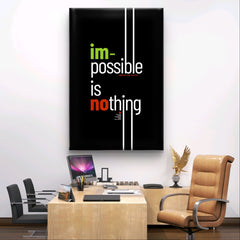 Nothing Impossible. Modern und stilvoll, motivierende Zitate | Wandbild
